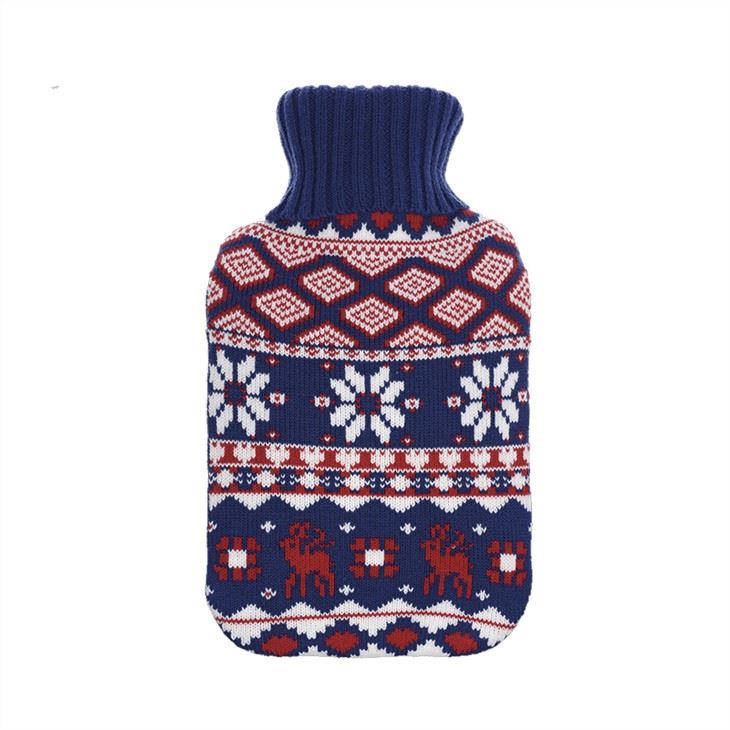 Rubber Hot Water Bottle With Knitted Cover