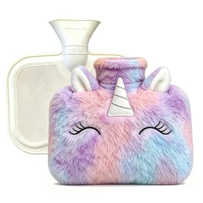 Paket Panas Kantong Air Panas Dengan Penutup Mewah Unicorn